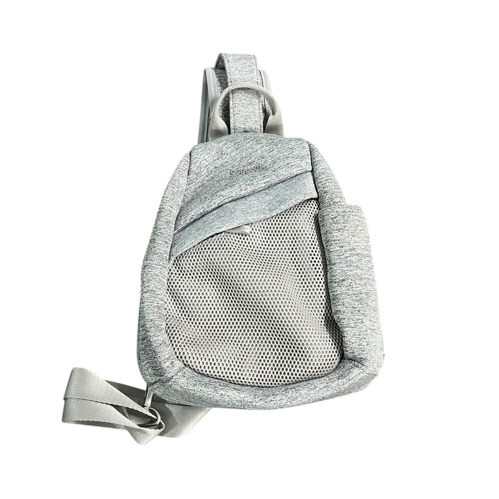 Baggallini Heather Gray Neoprene Sling RFID Crossbody Handsfree Backpack New - Picture 10 of 11